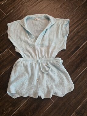 Karlie Light Blue Gauze Romper